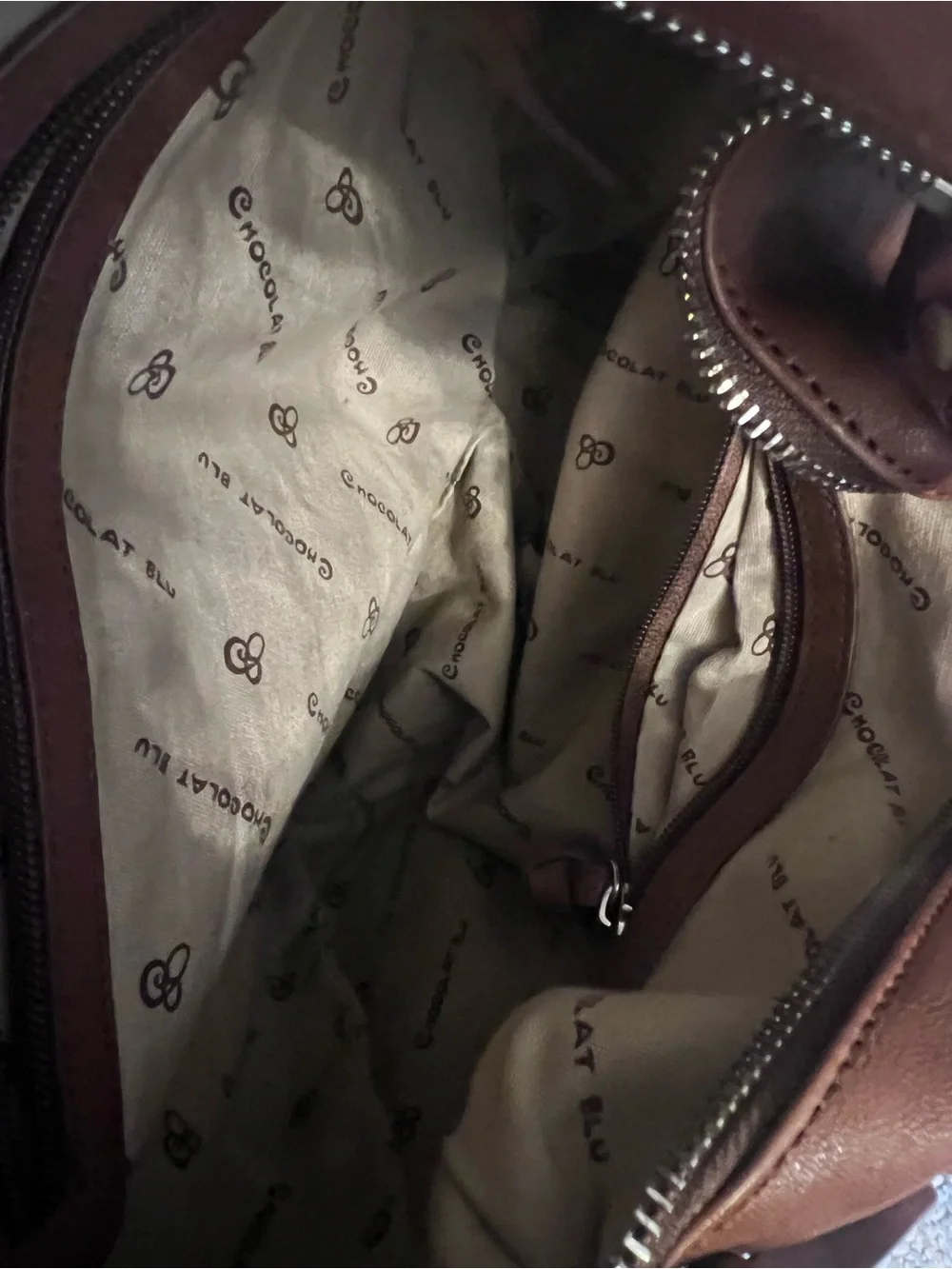 Casual Brown Leather Backpack Sling with Multifunction Pockets